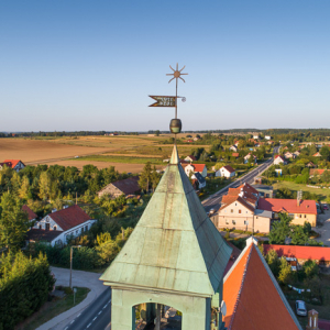 Rogoz, 27.08.2019, wies i kosciol z lotu ptaka. Fot. Wojciech wojcik/FORUM